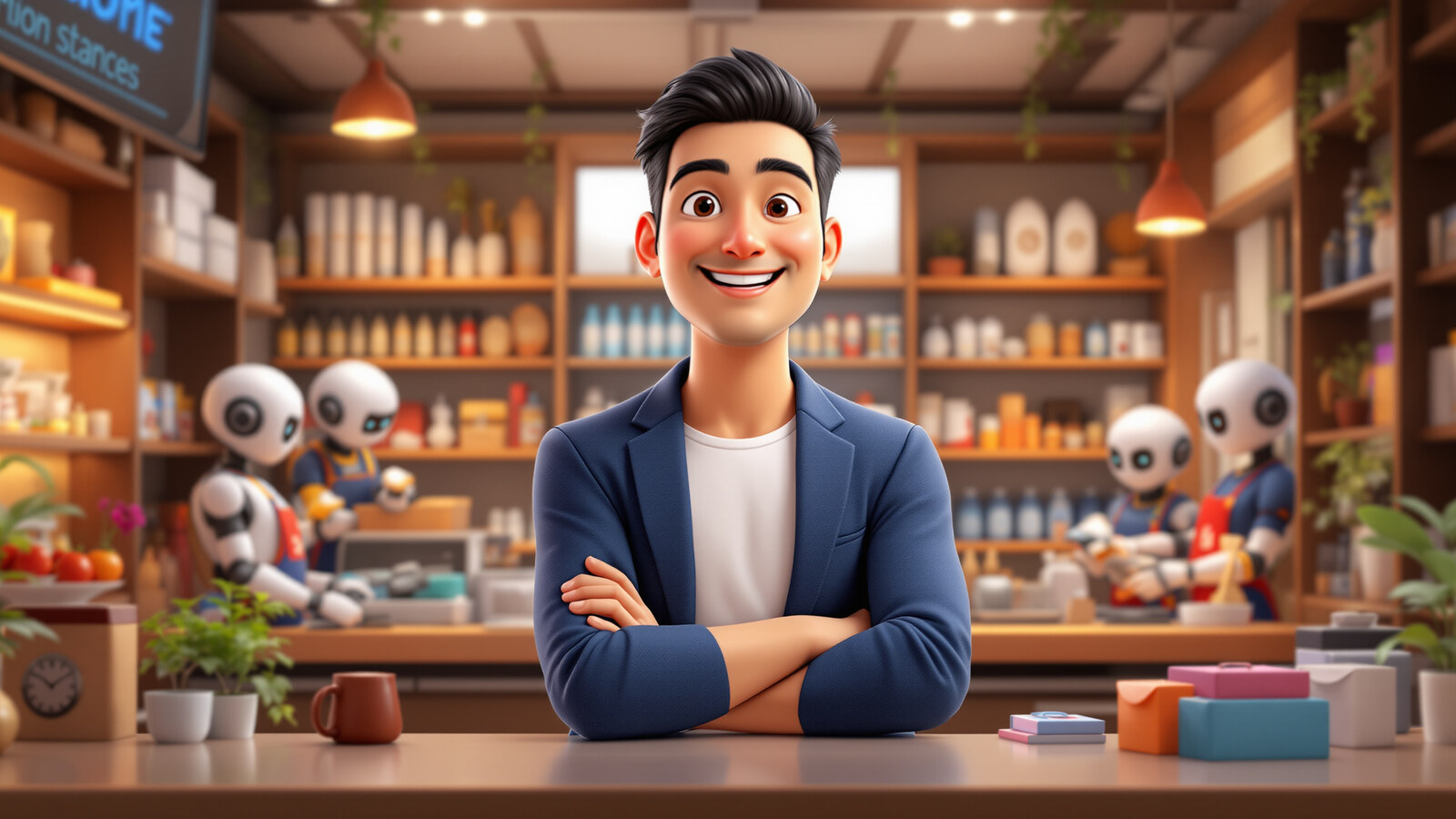 AI automation small business shop